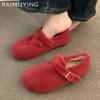 Меховые балетки женские мокасины обувь повседневная теплая удобная прогулочная хлопковая обувь 2025 зима новый бренд короткие плюшевые модные женские туфли Zapatillas