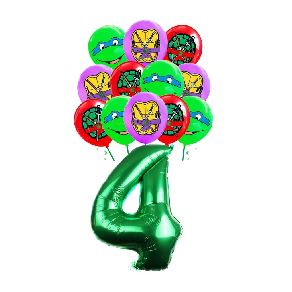 Cartoon Turtles Birthday Party Decoration Favors Cups Plates Stickers Bunting Flag Balloons For Kids Favors Baby Shower Supplies