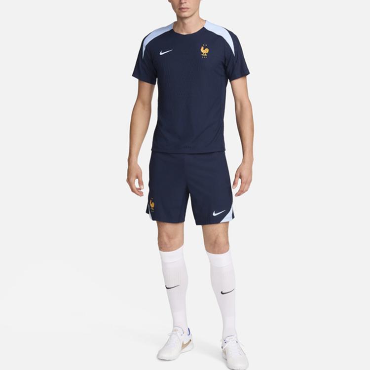 Nike Футболка мужская с коротким рукавом и логотипом Dri-FIT ADV с принтом животных, повседневная, с круглым вырезом, синяя, FJ1899-498