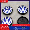 VW GTI GOLF 2026 Hot For VW VOLKSWAGEN 4pcs 56mm Bule Car Wheel Center Caps Rim Hub Caps For VW Volkswagen Golf Jetta Bora Polo