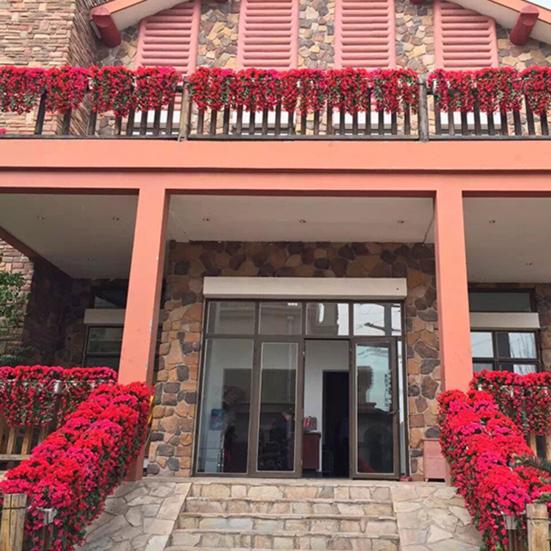 Yousheng Artificial Hanging Violets Faux Violets with Long Vines Realistic Fake Flowers for Home Wall Window Box Wedding Outdoor Garden Arch