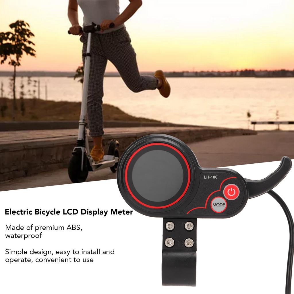Электрический велосипед ЖК-дисплей с 5-контактным водонепроницаемым разъемом 24 В 36 В 48 В 60 В Панель управления для 22,2 мм электрического самоката