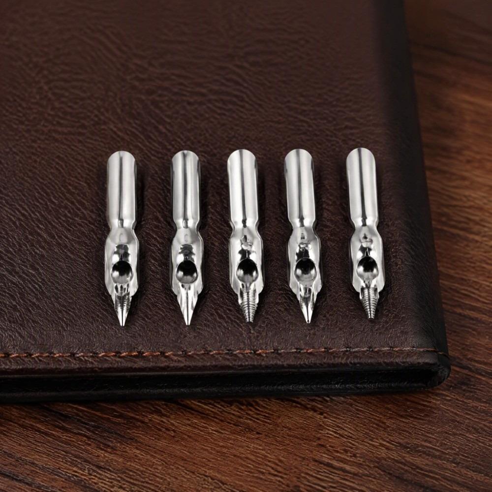 24cm/9.4in Calligraphic Pen Set Blue Dip Pen Set Replacement Feather Pen Kit Calligraphy Practice