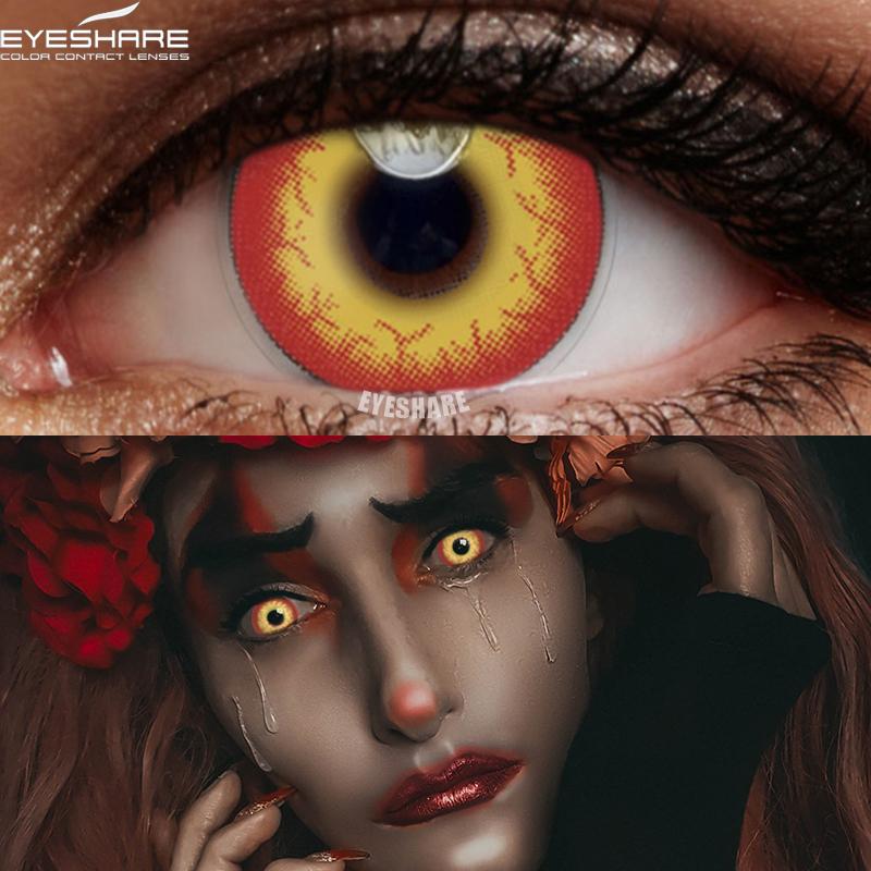 Eyeshare Color Contact Lenses For Eyes 2pcs Anime Cosplay Colored Lenses Blue Purple Halloween Lenses Contact Lens Beauty Makeup