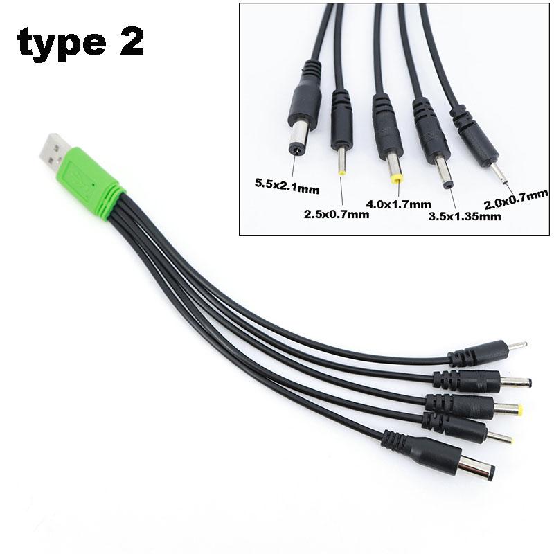1 USB папа на 5-сторонний 10-сторонний тип C DC 5.5x2.1мм 2.0x0.7мм папа 5P V3 V8 mirco usb папа кабель для зарядки с пружиной 10 в 1 зарядное устройство