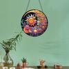 Солнце, Луна, цветок, подвесной знак, круглый, для использования на открытом воздухе, передняя дверь, окно, настенное искусство, акриловая приветственная тарелка, подвесное украшение