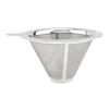 Pour Over Reusable Paperless Double  Mesh Design Coffee Filter for 1-2 Cups, Stainless Steel Cone Coffee Dripper