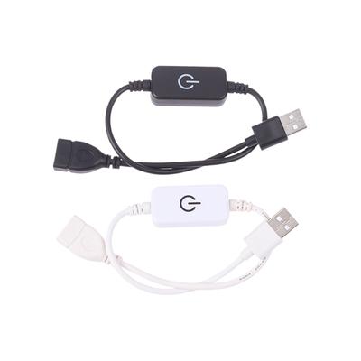 DC 5V Usb Led Inline Touch Dimming Switch 30Cm Кнопка Вкл. Выкл. Удлинительный кабель Шнур Димер Для Одноцветной Светодиодной Ленты