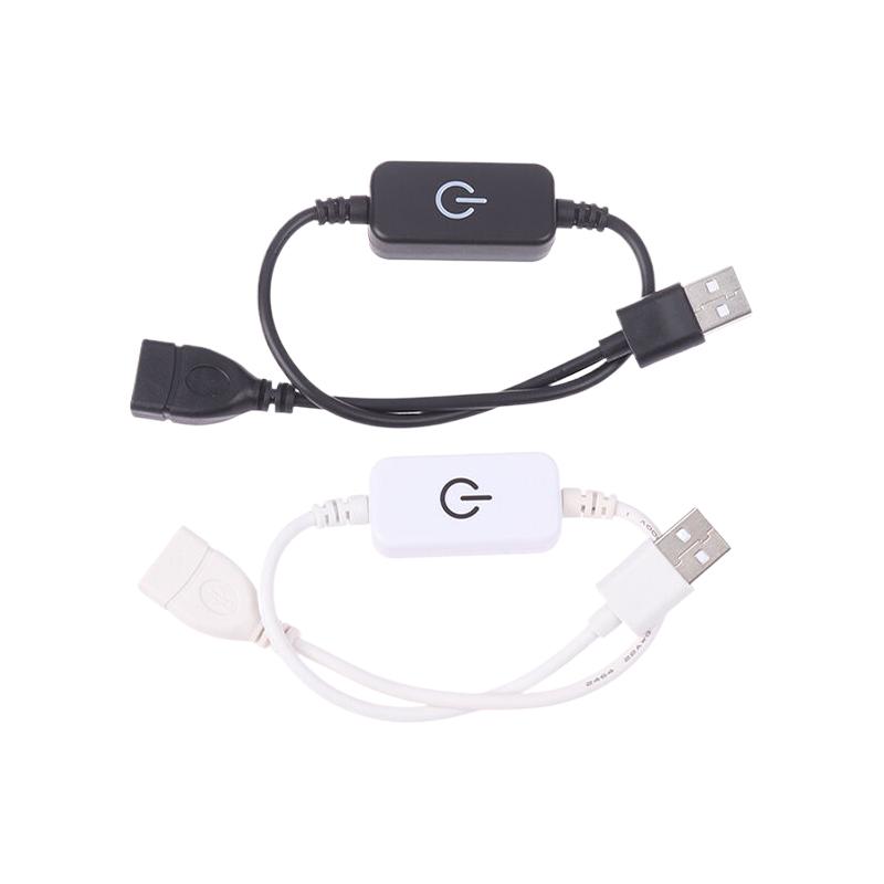 DC 5V Usb Led Inline Touch Dimming Switch 30Cm Кнопка Вкл. Выкл. Удлинительный кабель Шнур Димер Для Одноцветной Светодиодной Ленты