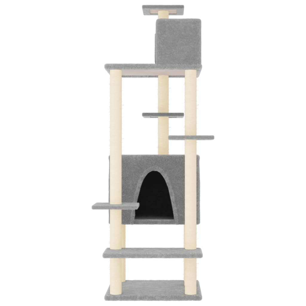 Scratching Post with Sisal Scratching Posts Light Grey 154 cm