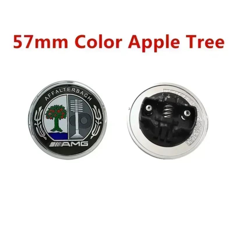 AXX2 1pcs/Lot 57mm ABS PVC Car Front Hood Emblem Badge Bonnet Car Accessories For Benz W204 W205 W212 W213 W221 W177 W246 GLA GLC CLA