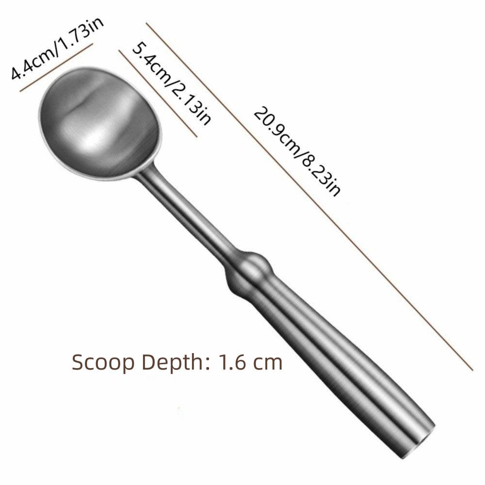 304 Stainless Steel Ice Cream Scoop Self-Dispensing Non Stick Watermelon Scoop Ergonomic Handle Durable Ball Digging Spoon