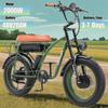 2025 НОВЫЙ 2000 Вт Двойные моторы 48 В 23 Ач Аккумулятор Гидравлическая амортизация Электрический велосипед 20-дюймовые толстые шины 7 скоростей Электрический велосипед