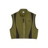 Color Block Casual Woven Sleeveless Vest Women Tops Green 624299-33