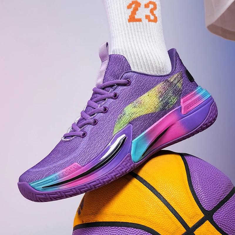 Модные мужские баскетбольные кроссовки, спортивные, нескользящие, мужские, оригинальные, студенческие, дышащие, кроссовки для тренировок на открытом воздухе