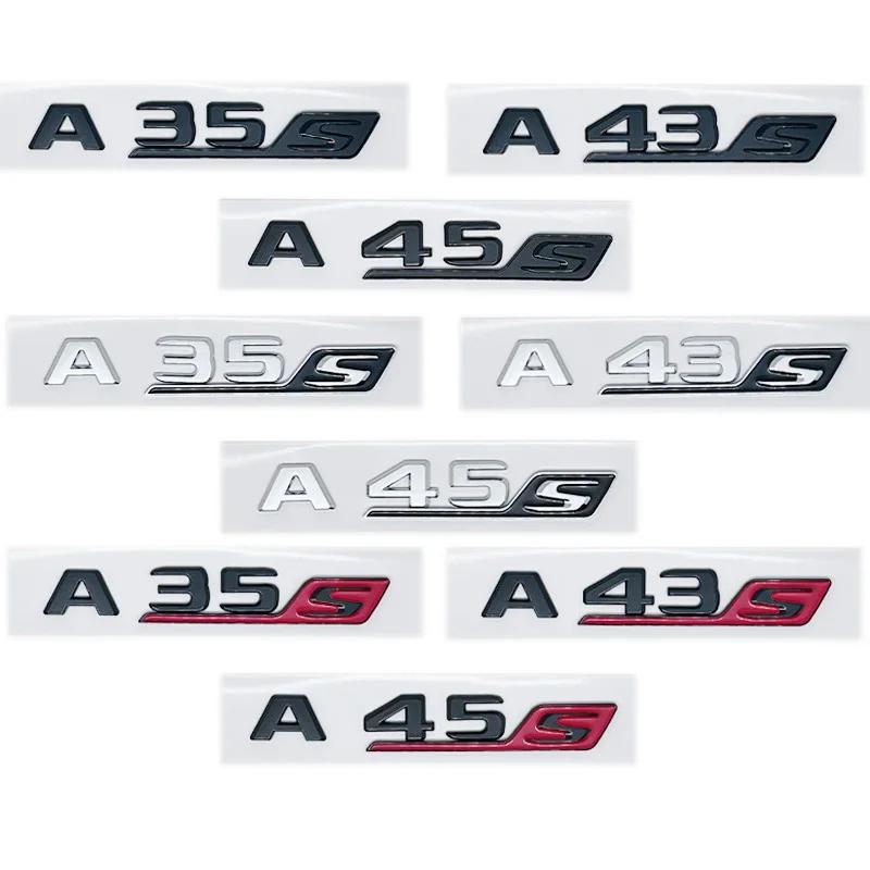 3D ABS Car Rear Trunk Badge Decal Emblem Sticker S Logo For Mercedes A GLA CLA 45 GLE GLC C E 63 S X156 W205 W212 W207 W176
