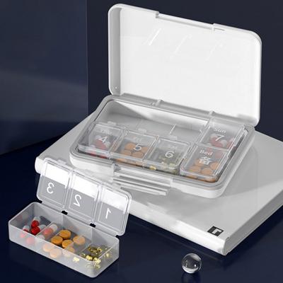 Коробка для таблеток, портативная еженедельная коробка для хранения таблеток, герметичный герметичный прозрачный органайзер для таблеток для домашних путешествий