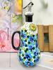 Flowers Plants Ceramic Olive Oil Bottle Soy Sauce Vinegar Multifunctional Kitchen Seasoning Drainage Bottle Kitchen Accessories