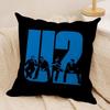 Rock Band UU2 Cushion Cover Silky Short Plush DoubleSided Printed Pillow Case for Sofa All Seasons Home Decor Gift