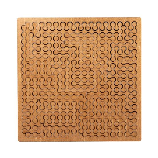 Wooden Fractal Tray Jigsaw Puzzle with Frame Reverse Thinking Impossible Difficult Puzzle Challenge Game Kids Adults Educational Irregular Puzzle Toy
