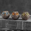 Realistic Lucky Owl Guardian Owl Beads Pendant Owl Ornaments  for Poker Enthusiasts