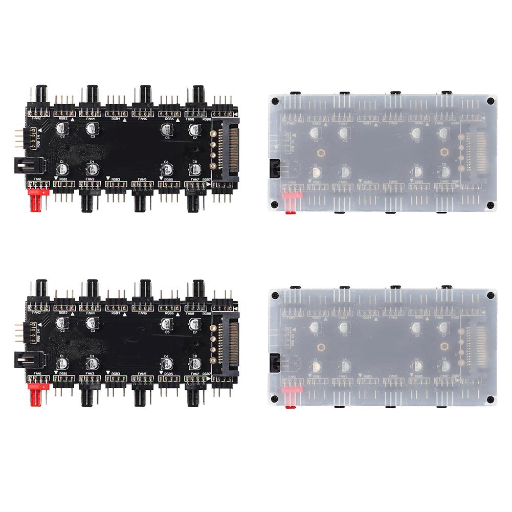 Демультиплексор 1 к 8 RGB PWM Хаб Адаптер регулятора скорости для ПК для кулера вентилятора ПК ASUS Материнская плата Адаптер для светодиодной ленты 12 В/4-контактный