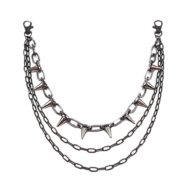 Длинная металлическая поясная цепочка Готицизм Поясной ремень Панк Крючок Брюки Штаны Поясное звено для любителей моды