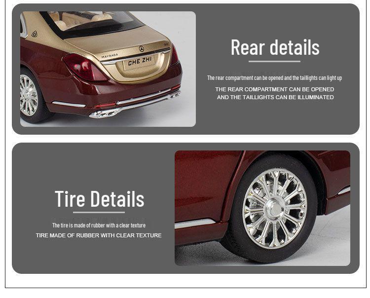 1:24 Mercedes-Benz Maybach S680 Alloy Model Car Ornament