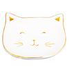 [Q9977] - Empty Ceramic Cup 'Cats' Golden White - 13.5x12x3 Cm