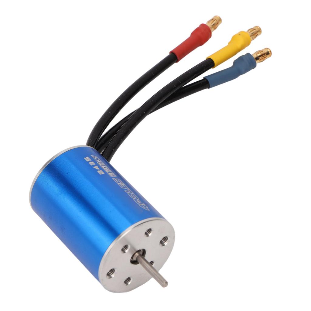 Brushless Motor 2435 3300KV Waterproof Red Aluminum Alloy CNC Machining RC Parts for 1/18 for 1/16 Remote Control Car