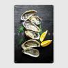 Fresh Oysters With Lemon Metal Sign Cinema Garage Club Bar Customize Garage Decoration Tin Sign Poster