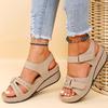 Lightweight Women's Wedges Sandals Summer Cross Strap Med Heels Sandles Woman Non-Slip Platform Gladiator Shoes Plus Size 43