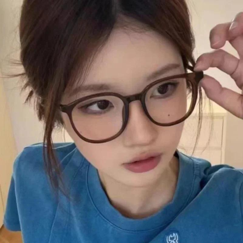 Новые ретро ультралегкие очки с защитой от синего света, плоские очки, женские модные изысканные повседневные прозрачные очки с плоской оправой