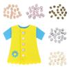 20pcs 8mm Cat Paw Pattern Craft Mini Buttons Clothing Sewing Buckle DIY Doll Clothes Metal Buckles