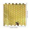 1 шт., шестиугольная, золотая плитка для фартука, металлическая мозаичная плитка из нержавеющей стали, шлифованная, зеркальная плитка, декоративная плитка для кухни, ванной комнаты, душа, пола, стены