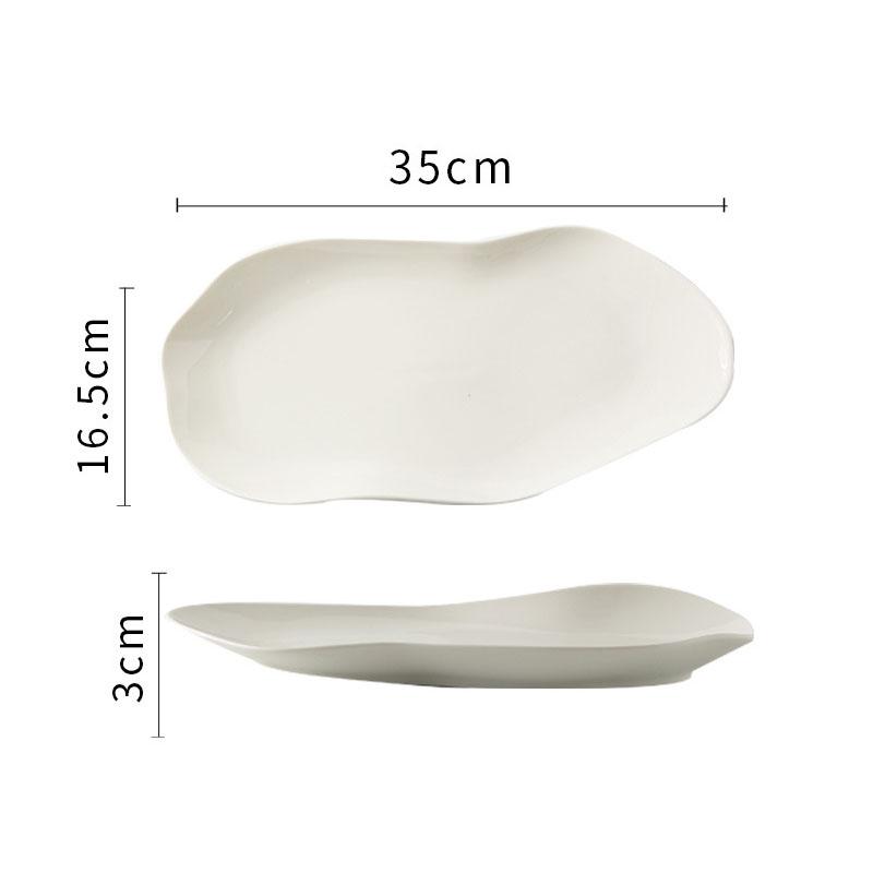 Creative Irregular Ceramic Dinner Plate Fish Plate Sushi Plate Dessert Snack Plates Salad Plates Restaurant Specialty Tableware