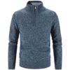 Men's Warm Knitted Pullover Winter Men's Fleece Thicker Sweater Half Zipper Turtleneck Warm Pullover Quality Male Slim Knitted Wool Sweaters