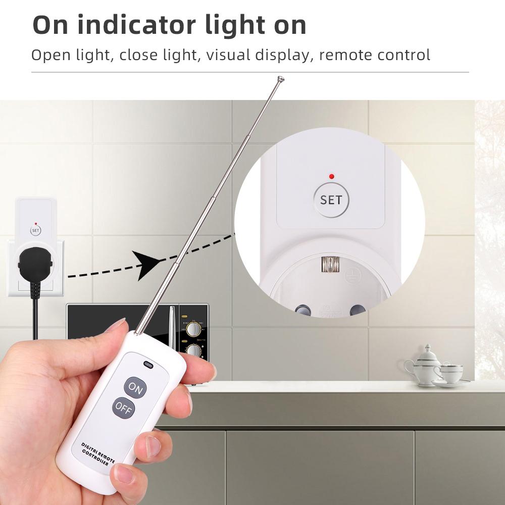 Smart Remote Control Socket Wireless Power Outlet Light Switch 220V 16A EU Plug Socket Power Outlet 433mhz Wireless Control
