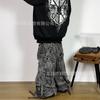 Dark Street Wash Denim Jeans Patchwork Embroidered Cargo Pants Men Women Loose Fit