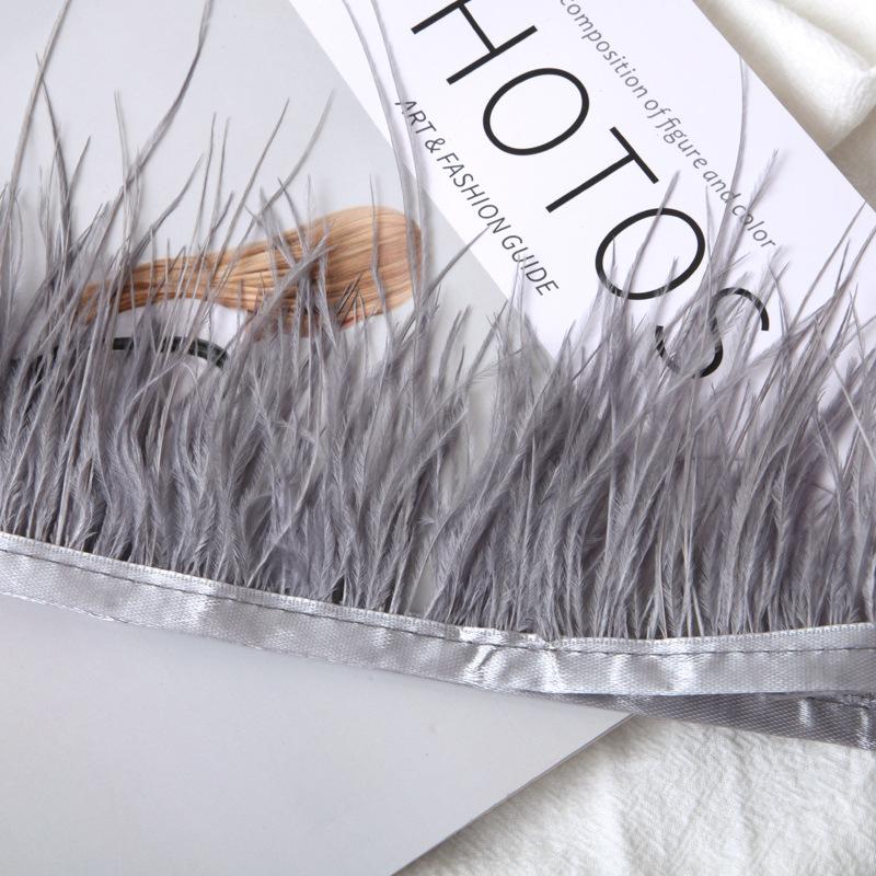 Платье из страусиных перьев 8-10 см, модное украшение, ткань с перьями и кисточками, аксессуары для одежды 