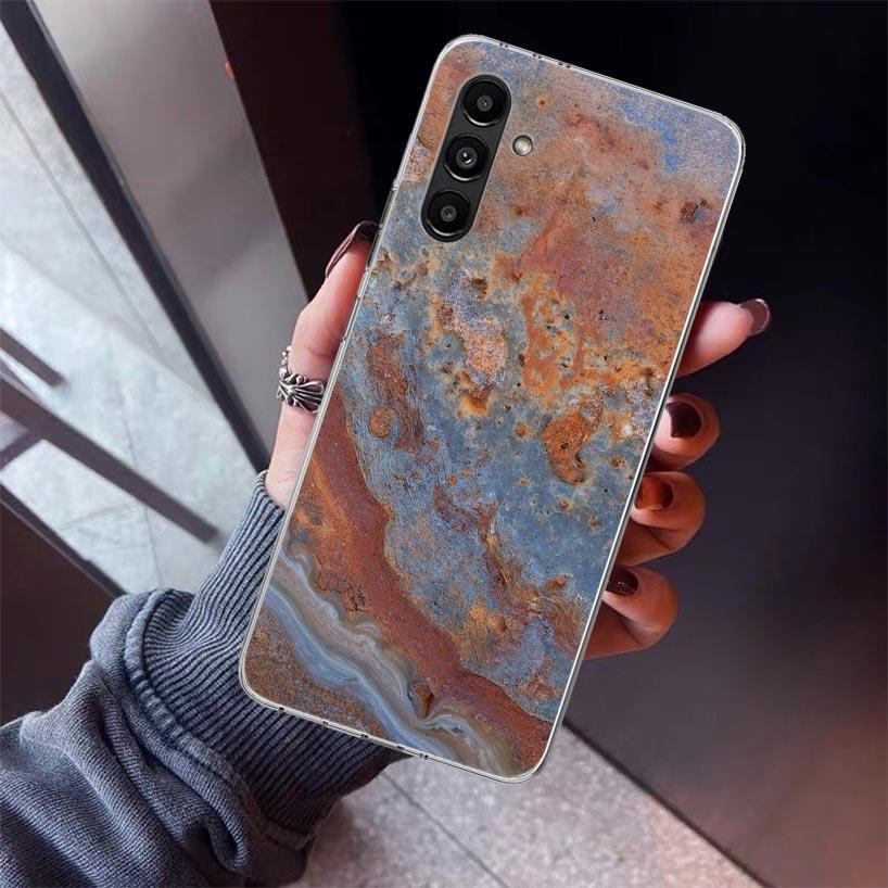 Vintage Industrial Style Rusty Pattern Phone Case For Samsung Galaxy A17 A57 A37 A16 A26 A36 A56 A15 A25 A35 A55 A14 A13 A54 A53