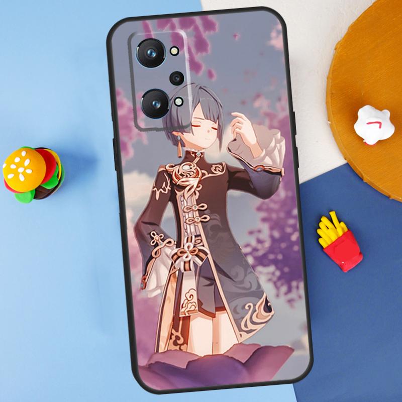 Чехол Genshin Impact Син Цю для Realme GT 6 6T 5 GT7 Pro C61 C75 C55 C51 C21Y C25S C67 C53 13 12 10 11 14 Pro Plus
