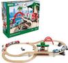 BRIO WORLD Travel Rail Set [Total 42 Pieces] Ages 3 and Up (Electric Vehicle Train Toy Wooden Rail) 33512