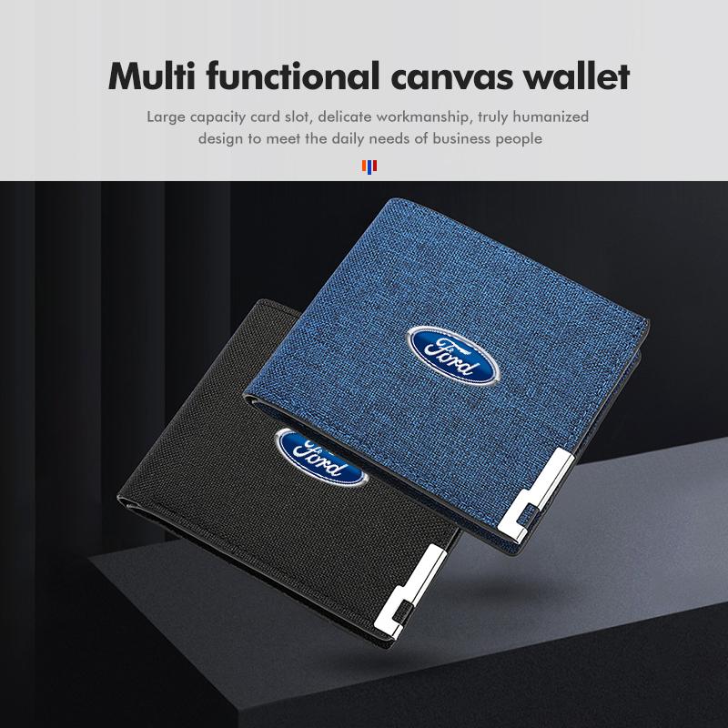 DAHZ7 Для Ford Холщовый Мужской Кошелек Сумка для Денег Держатель Банковских Карт Короткий Кошелек Escort KA Flex Everest KA Expedition Falcon Fusion