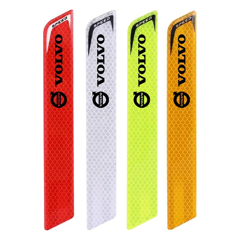 2Pcs Rear Bumper Reflective Anti-Collision Strips for Volvo XC90 XC60 V50 S60 V70 , High Visibility Night Safety Warning Sticker