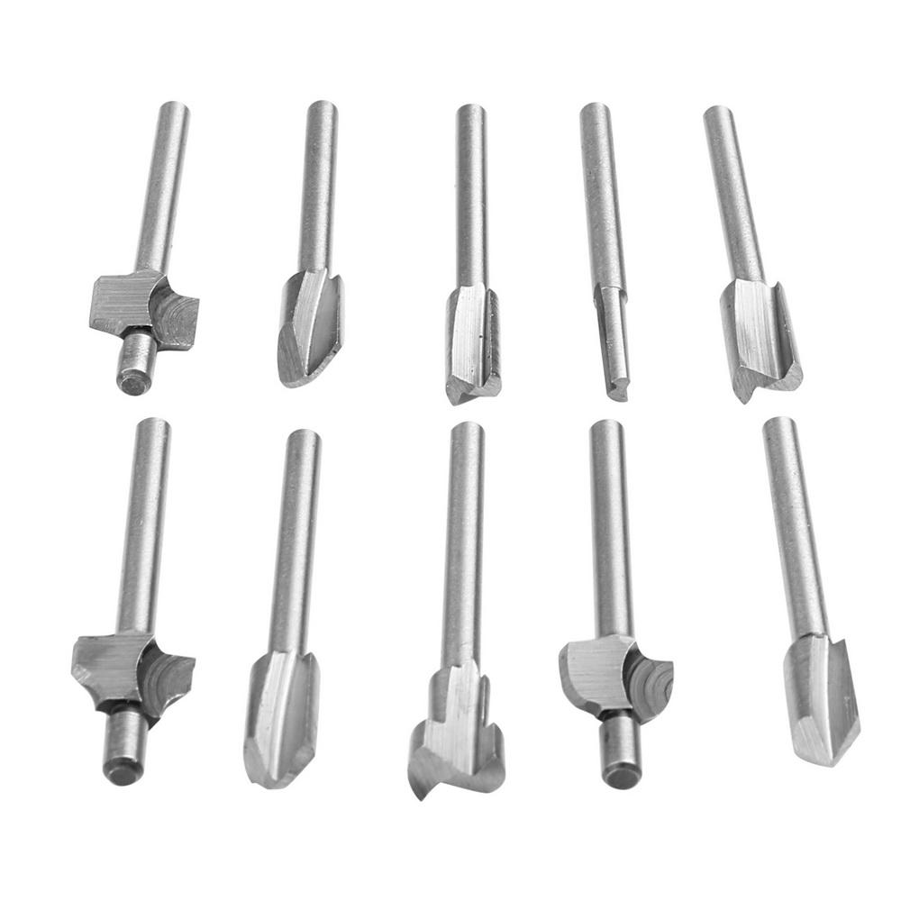 Подходит для электрического торцовочного станка Dremel Rotary Set, 10 шт. 1/8" деревообрабатывающего фрезерного станка для полировки и гравировки