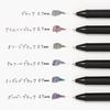 Pentel Ballpoint Pen Gel Ink Energel Knock Type Limited Black Colors 0.7mm Black Shaft BL77A-6 6 Color Set