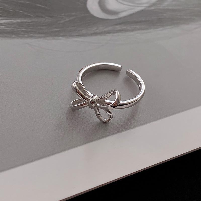Кольцо с нерегулярным дизайном и блестящим бантом для женщин – Аксессуар для указательного пальца