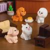 Mini Cute Puppy Statue Cartoon Cartoon Dog Gift Miniature Dog Figurine