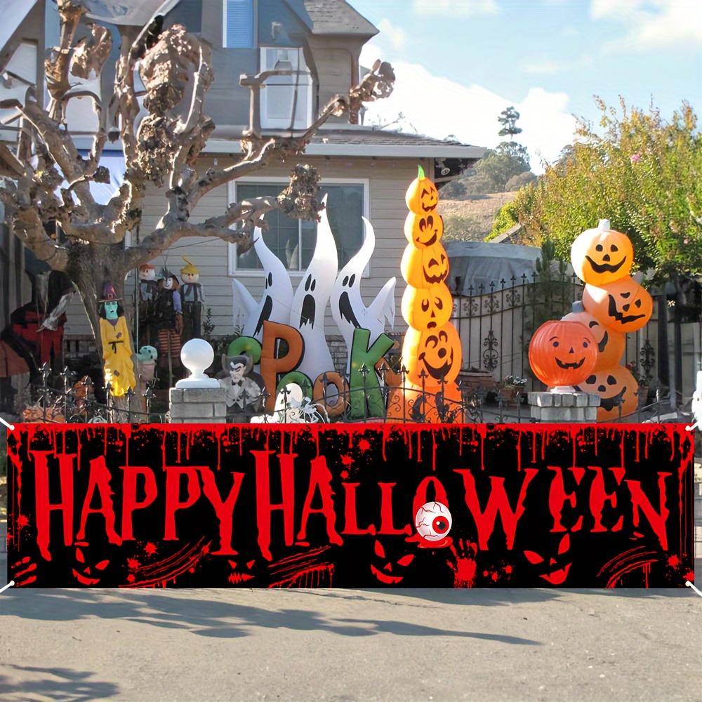 1pc Halloween Banner 180cm * 40cm / 70.8in * 15.7in Halloween Spooky Banner Halloween Party Decorative Banner Polyester Decor Decor Wall